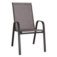 Rakásolható kerti szék, barna melír - ARAL - Butopêa